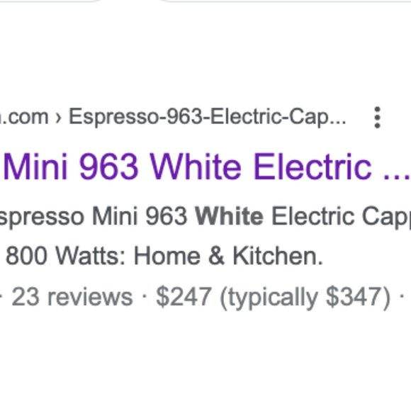 Krups Espresso Mini 963 White Electric Cappuccino Espresso Coffee Maker Machine - Picture 10 of 10